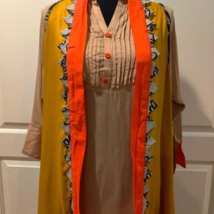 Cotton tunic & Long Shrug